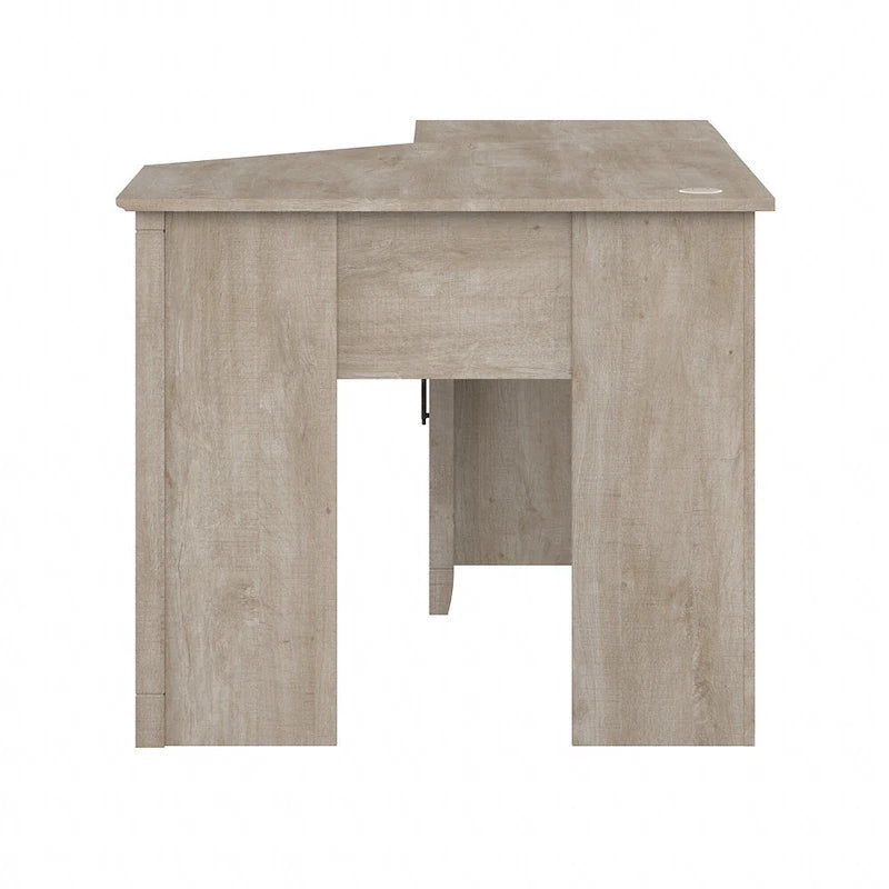54W Corner Computer Desk with Storage Cabinet and Open Cubby, Bing Cherry