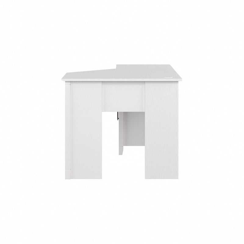 54W Corner Computer Desk with Storage Cabinet and Open Cubby, Bing Cherry