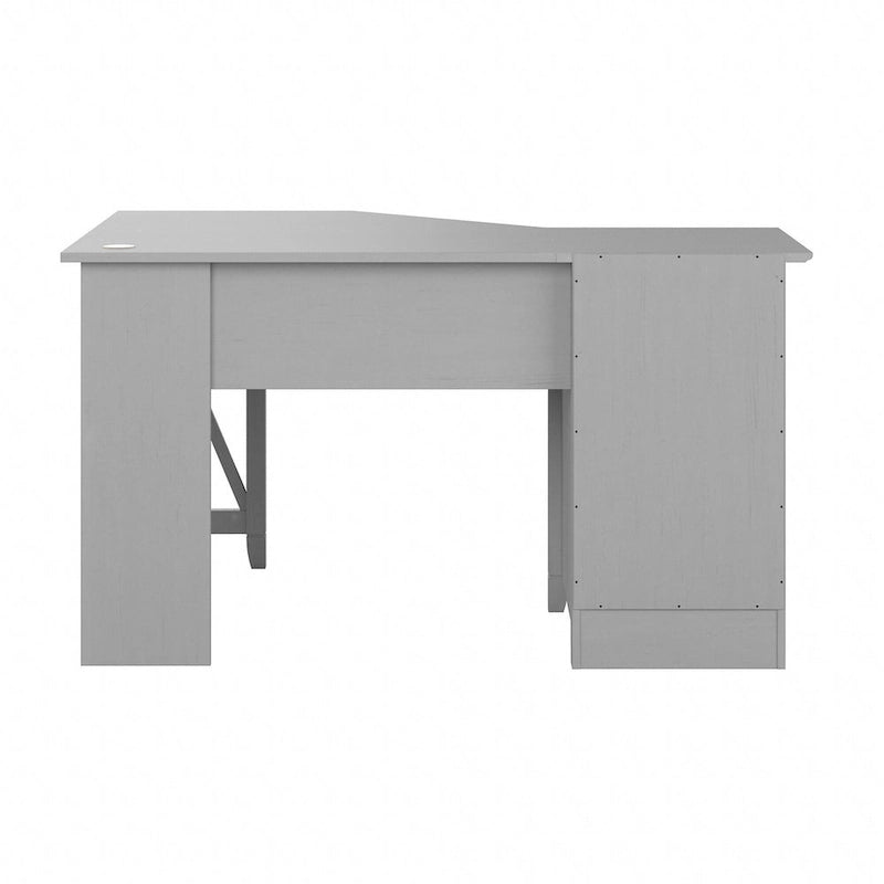 54W Corner Computer Desk with Storage Cabinet and Open Cubby, Bing Cherry