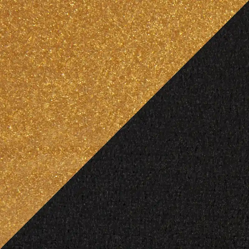 Banc capitonné Glam Metal avec velours simili cuir, cadre doré