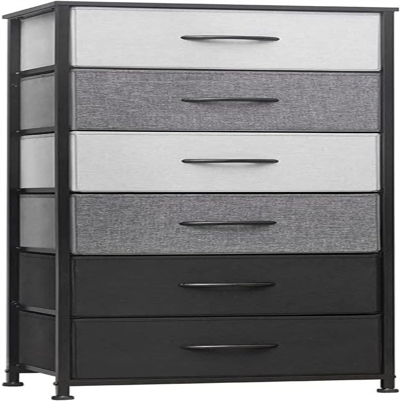 6-Drawer Vertical Dresser Storage Tower Organizer with Wood Handles