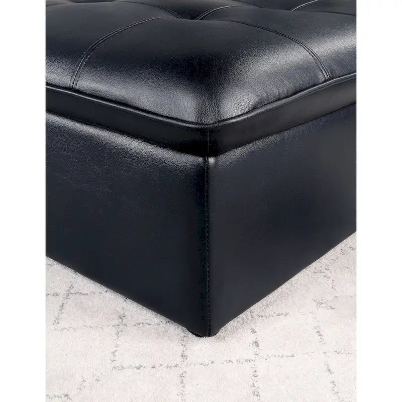 Contemporary Faux Leather Tufted Adjustable Accent Chair Black White Grey