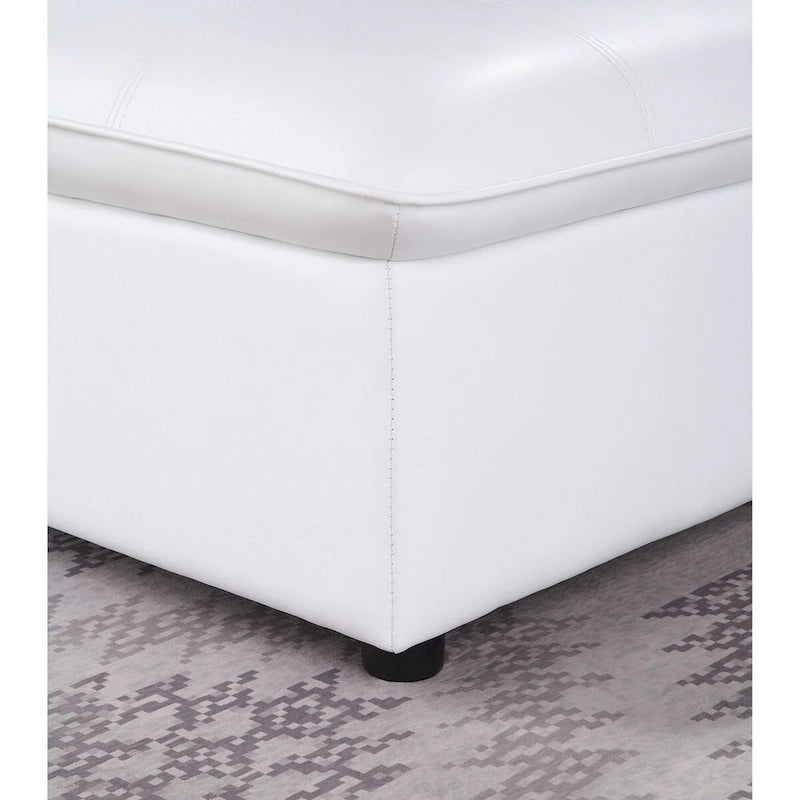 Contemporary Faux Leather Tufted Adjustable Accent Chair Black White Grey