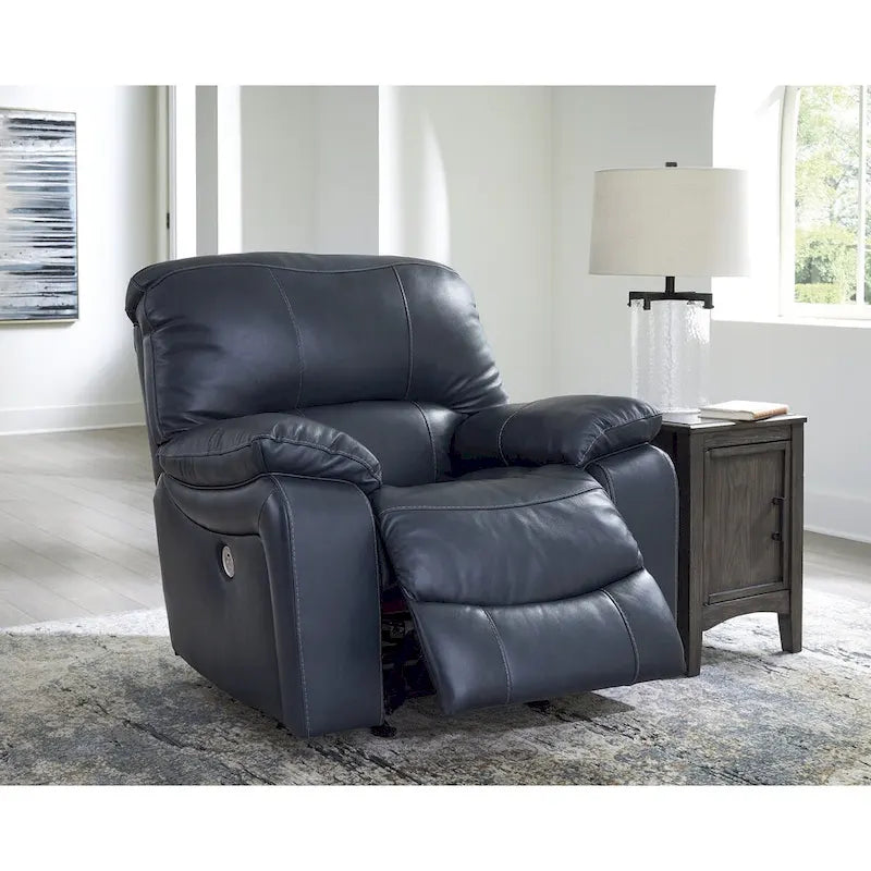 Fauteuil inclinable à bascule Ocean Power avec port USB en cuir
