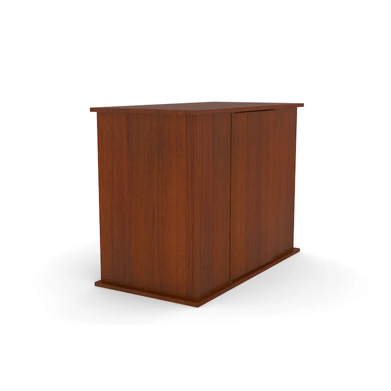 Meuble d'aquarium fermé Cherry Brown avec portes de rangement