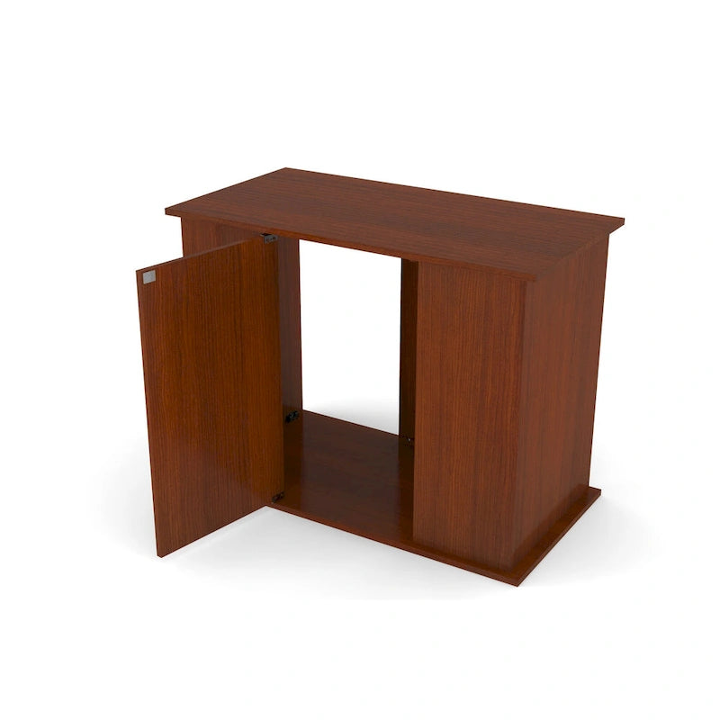 Meuble d'aquarium fermé Cherry Brown avec portes de rangement
